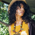 Tribal Dance Colorful Statement Bib Necklace - Image 3