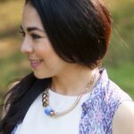 Swoop Blue Modern Stone Necklace - Image 2