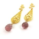 Norie Long Gold Chandelier Statement Earrings - Image 5