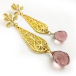 Norie Long Gold Chandelier Statement Earrings - Image 6