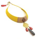 Moksh Yellow Stone Statement Necklace - Image 6