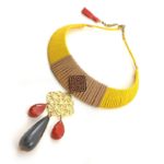 Moksh Yellow Stone Statement Necklace - Image 9