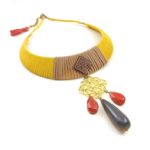 Moksh Yellow Stone Statement Necklace - Image 4
