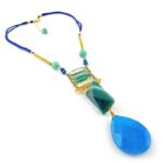 Seafoam Long Gemstone Necklace