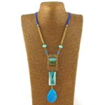 Seafoam Long Gemstone Necklace - Image 5