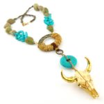 Cowgirl Bull Skull Necklace