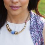Swoop Blue Modern Stone Necklace - Image 3