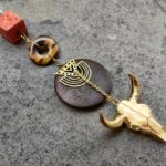 Advik Stone Beaded Bull Skull Necklace - Image 8