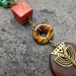Advik Stone Beaded Bull Skull Necklace - Image 4