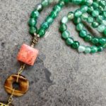 Advik Stone Beaded Bull Skull Necklace - Image 6