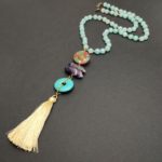 Japa Aqua Blue Mala Necklace - Image 3