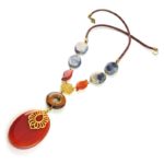 Masaha Red Carnelian Statement Necklace - Image 8