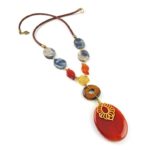 Masaha Red Carnelian Statement Necklace - Image 9
