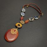 Masaha Red Carnelian Statement Necklace - Image 5