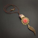 Chrysanthemum Floral Statement Necklace - Image 5