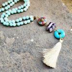 Japa Aqua Blue Mala Necklace