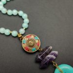 Japa Aqua Blue Mala Necklace - Image 5