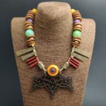 Tribal Dance Colorful Statement Bib Necklace - Image 4