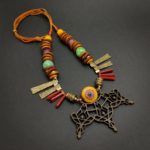Tribal Dance Colorful Statement Bib Necklace