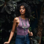Sierra Blue Stone Statement Necklace - Image 6