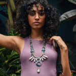 Sierra Blue Stone Statement Necklace - Image 2
