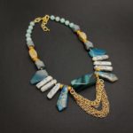 Agatha Blue Gemstone Statement Necklace