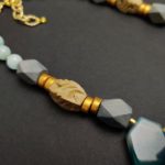Agatha Blue Gemstone Statement Necklace - Image 7