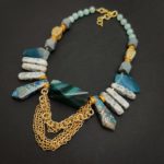 Agatha Blue Gemstone Statement Necklace - Image 6