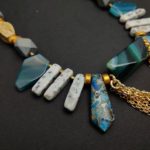 Agatha Blue Gemstone Statement Necklace - Image 8