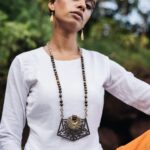 Sharva Ethnic Tigereye & wood Necklace - Image 6