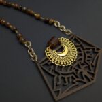 Sharva Ethnic Tigereye & wood Necklace - Image 3